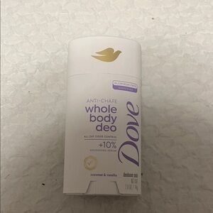 NWT Dove Whole Body Deodorant coconut and vanilla